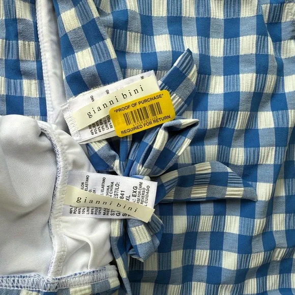 Blue Gingham bikini - Picture 3 of 3